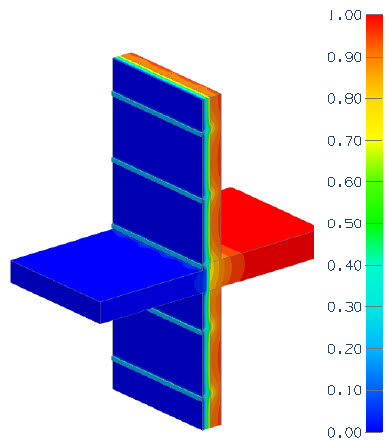 concrete balcony thermal bridging thermal model