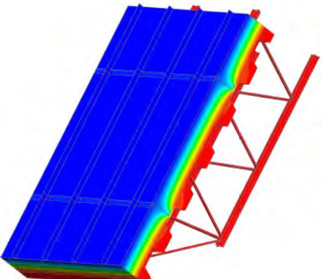 metal building roof purlin thermal bridging thermal model