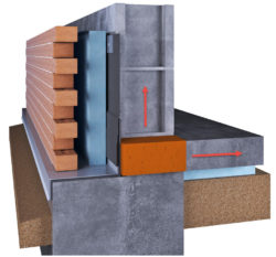 foundation wall thermal break image Foundation wall thermal break prevents heat loss
